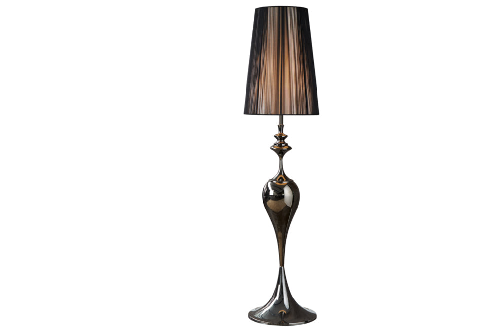 Lampadaire design élégant LUCIE 160cm lampadaire noir de style baroque