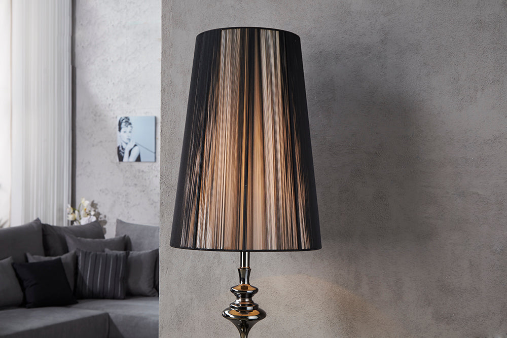 Lampadaire design élégant LUCIE 160cm lampadaire noir de style baroque