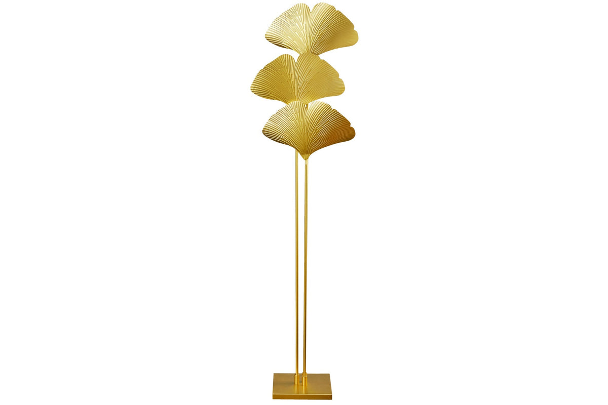Lampadaire design GINKGO 160cm métal doré
