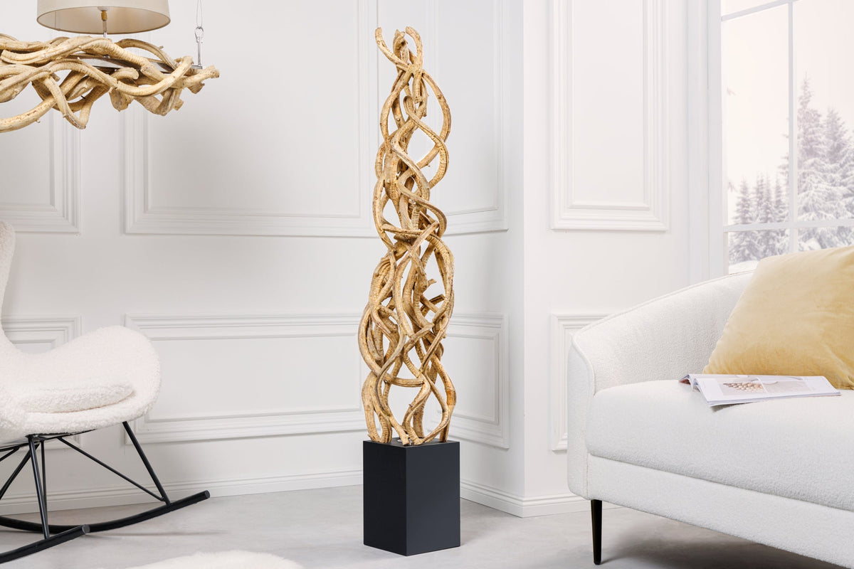 Lampadaire design VIGNE 150cm en bois massif recyclé naturel fait main