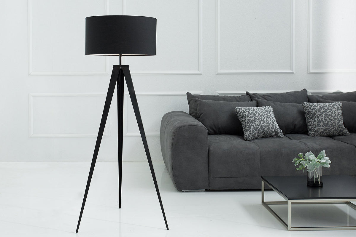 Lampadaire élégant TRIPOD 145cm lampadaire rétro noir