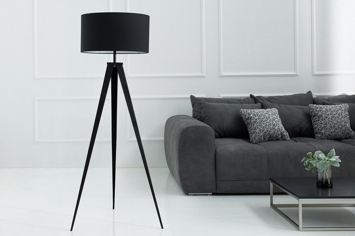 Lampadaire élégant TRIPOD 145cm lampadaire rétro noir