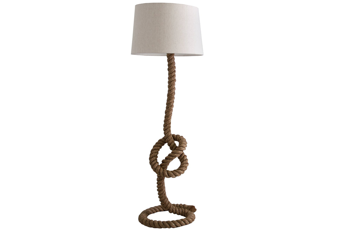 Lampadaire maritime SEVEN SEAS 158cm lampadaire en corde abat-jour en lin
