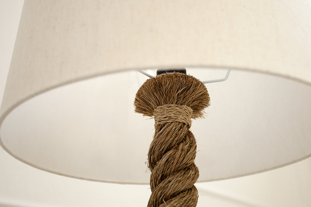 Lampadaire maritime SEVEN SEAS 158cm lampadaire en corde abat-jour en lin