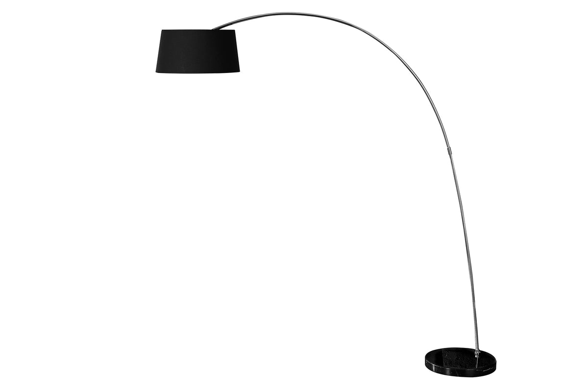 Lampe à arc design FORMA 215cm lampadaire noir doré avec socle en marbre