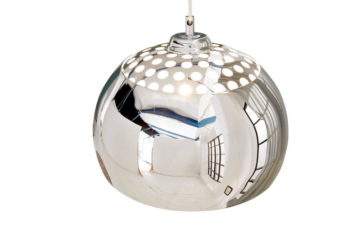 Lampe à suspension design CHROME BALL 32cm suspension chromée design moderne