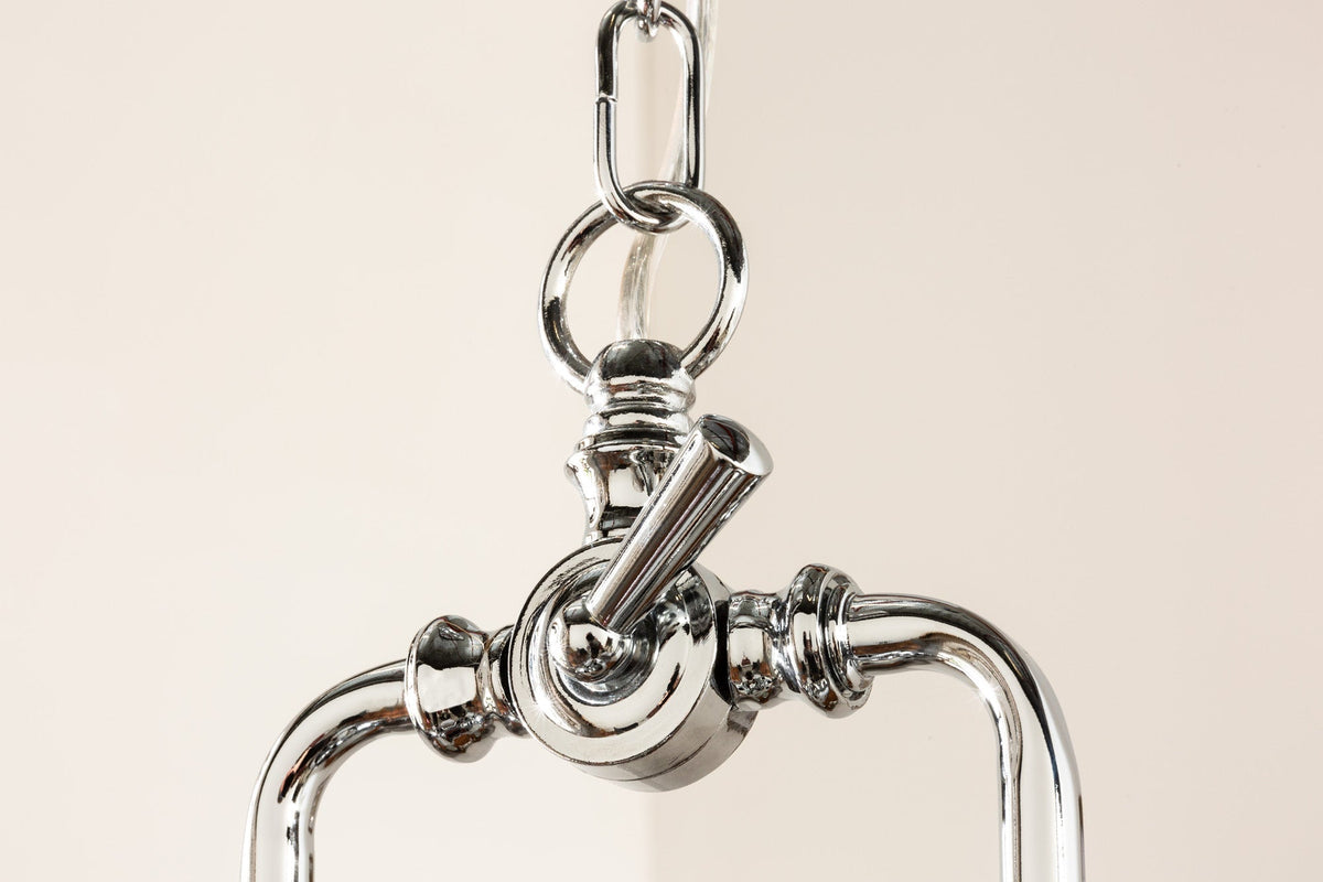 Lampe à suspension industrielle INDUSTRIELLE 45cm argent chromé design classique