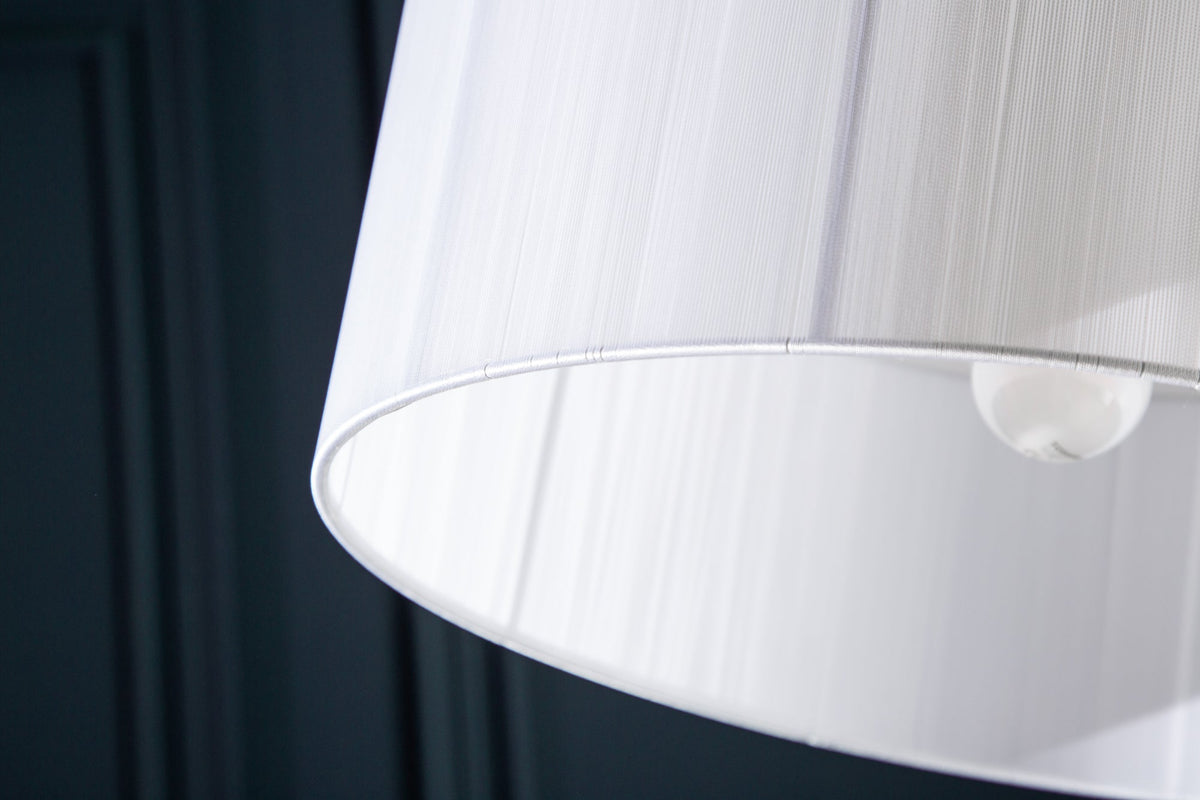 Lampe arc design EXTENSO 230cm lampadaire blanc avec socle en marbre blanc