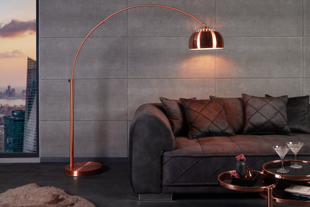 Lampe arc extensible LOUNGE DEAL 170-210cm lampadaire cuivre