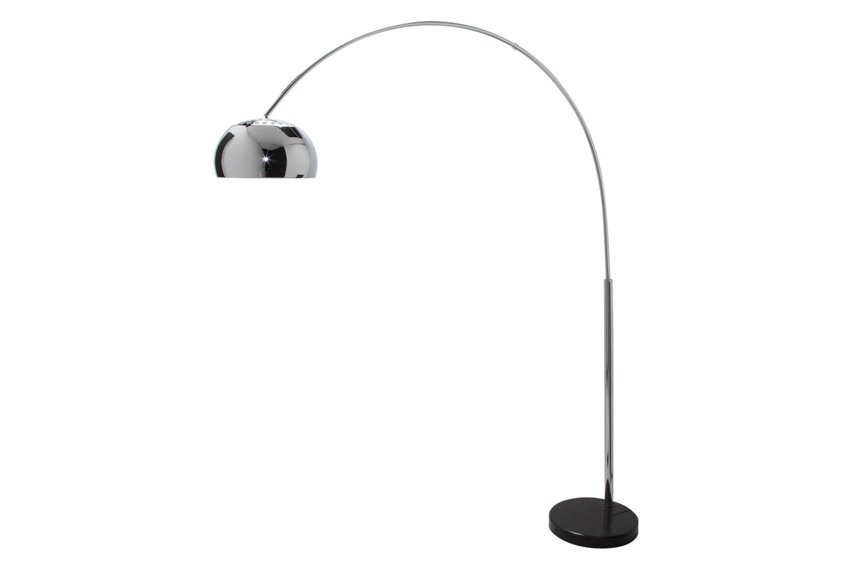 Lampe arc extensible LOUNGE DEAL 170-210cm lampadaire socle marbre chromé