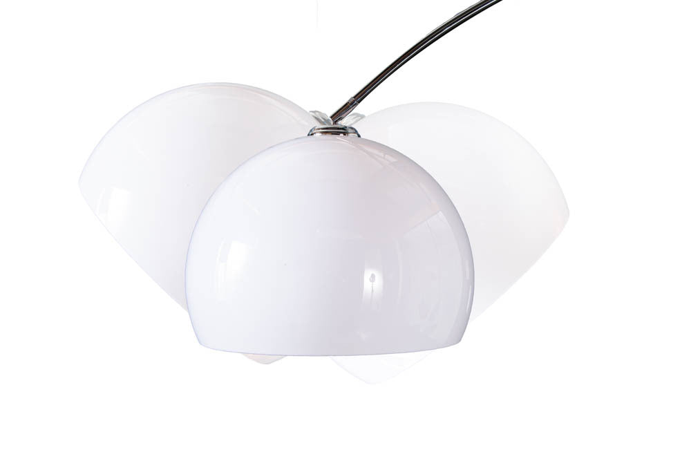 Lampe arc extensible LOUNGE DEAL 175-205cm lampadaire socle marbre blanc