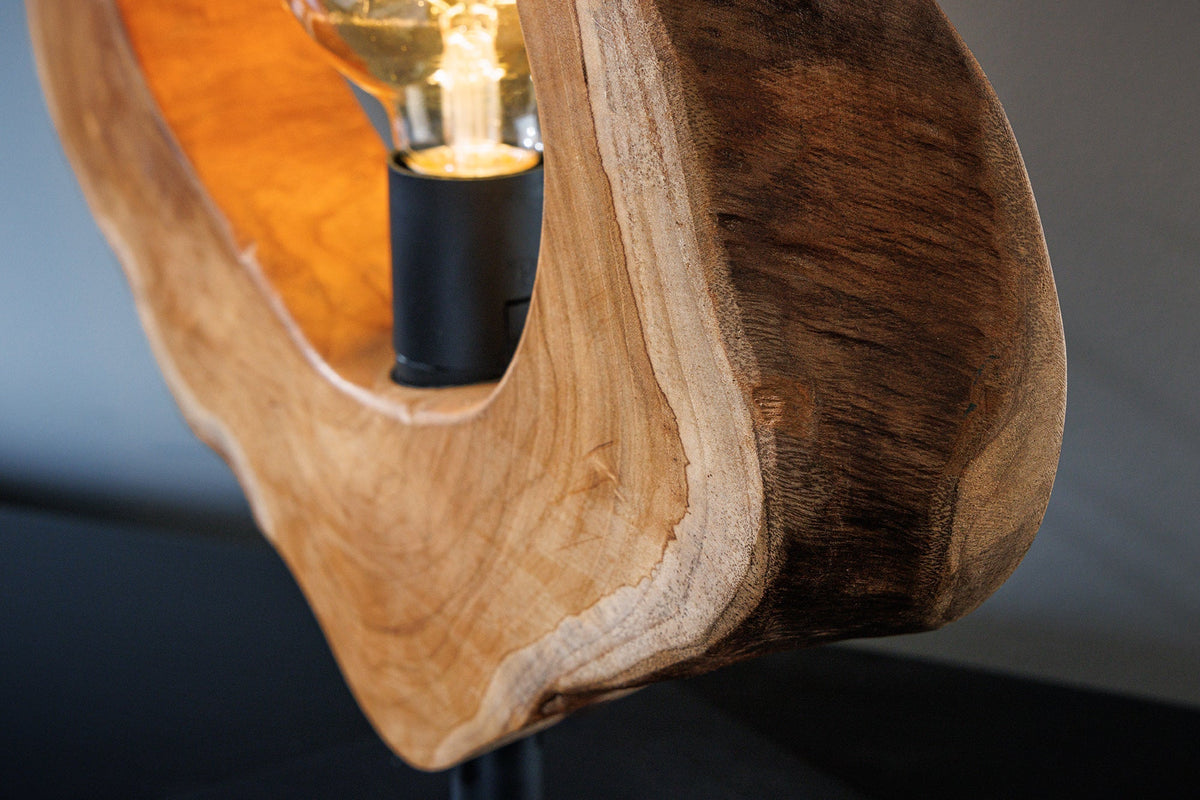 Lampe de table artisanale ORGANIC ARTWORK 55cm naturel teck