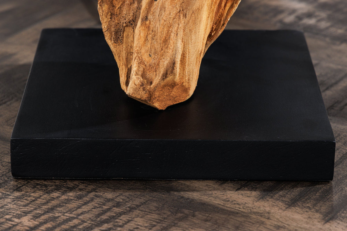 Lampe de table en bois flotté HYPNOTIC 60cm naturel Abat-jour en lin