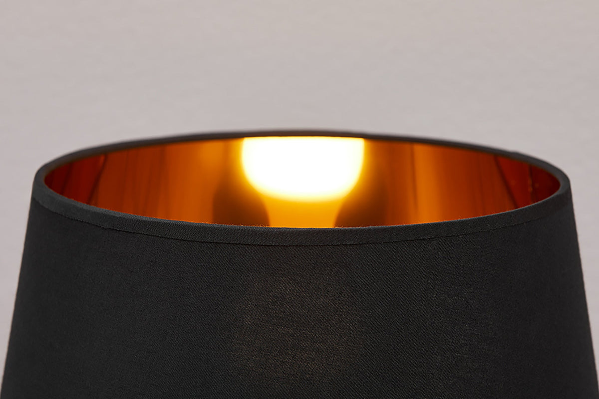 Lampe de table extravagante BLACK BEAUTY 75cm noir or sculpture de cheval