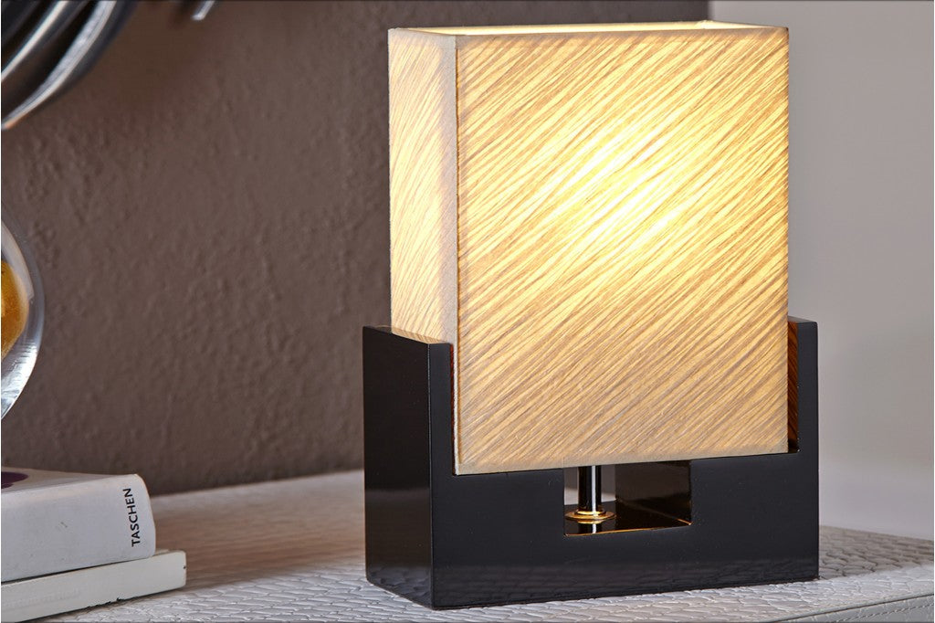 Lampe de table moderne TWILIGHT 25cm noir beige Lampe de table
