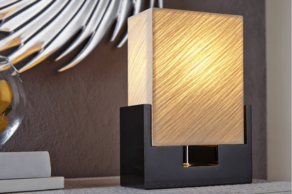 Lampe de table moderne TWILIGHT 25cm noir beige Lampe de table