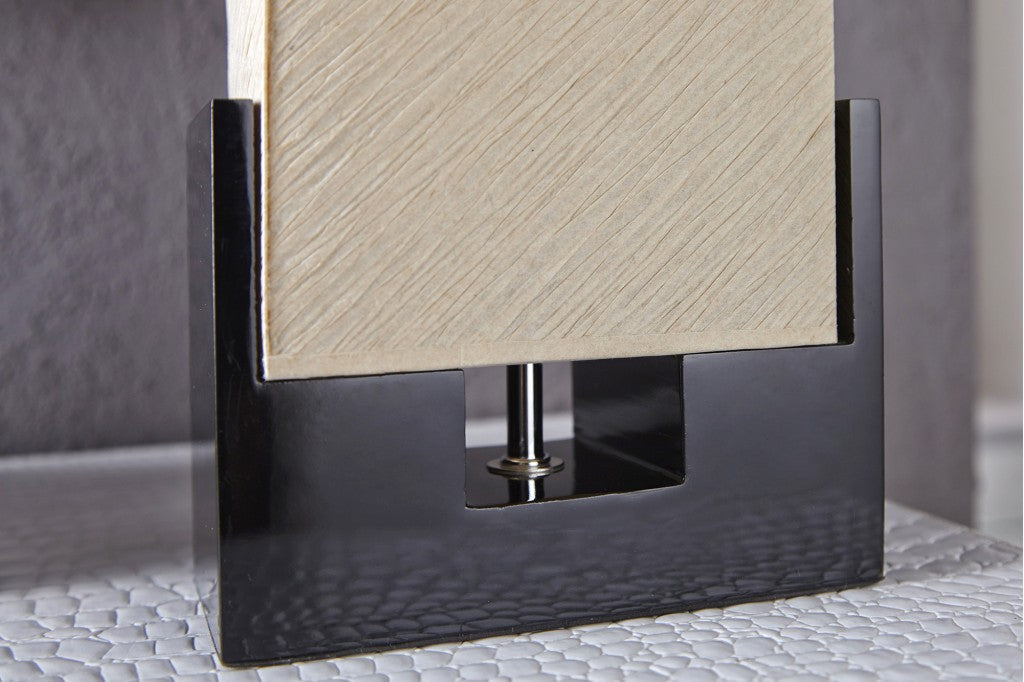 Lampe de table moderne TWILIGHT 25cm noir beige Lampe de table