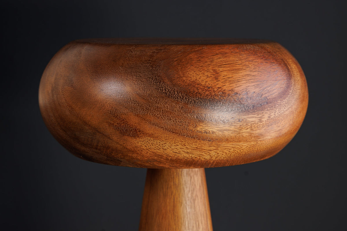 Lampe de table ronde ALVA 40cm bois d’acacia naturel lampe de table en fer