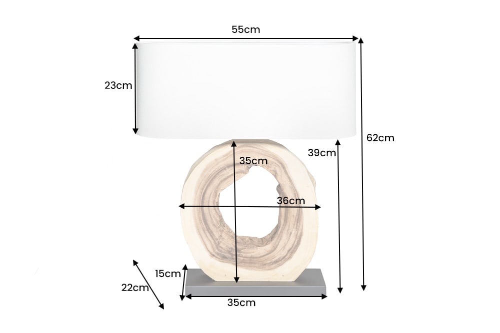 Dimensions de la table