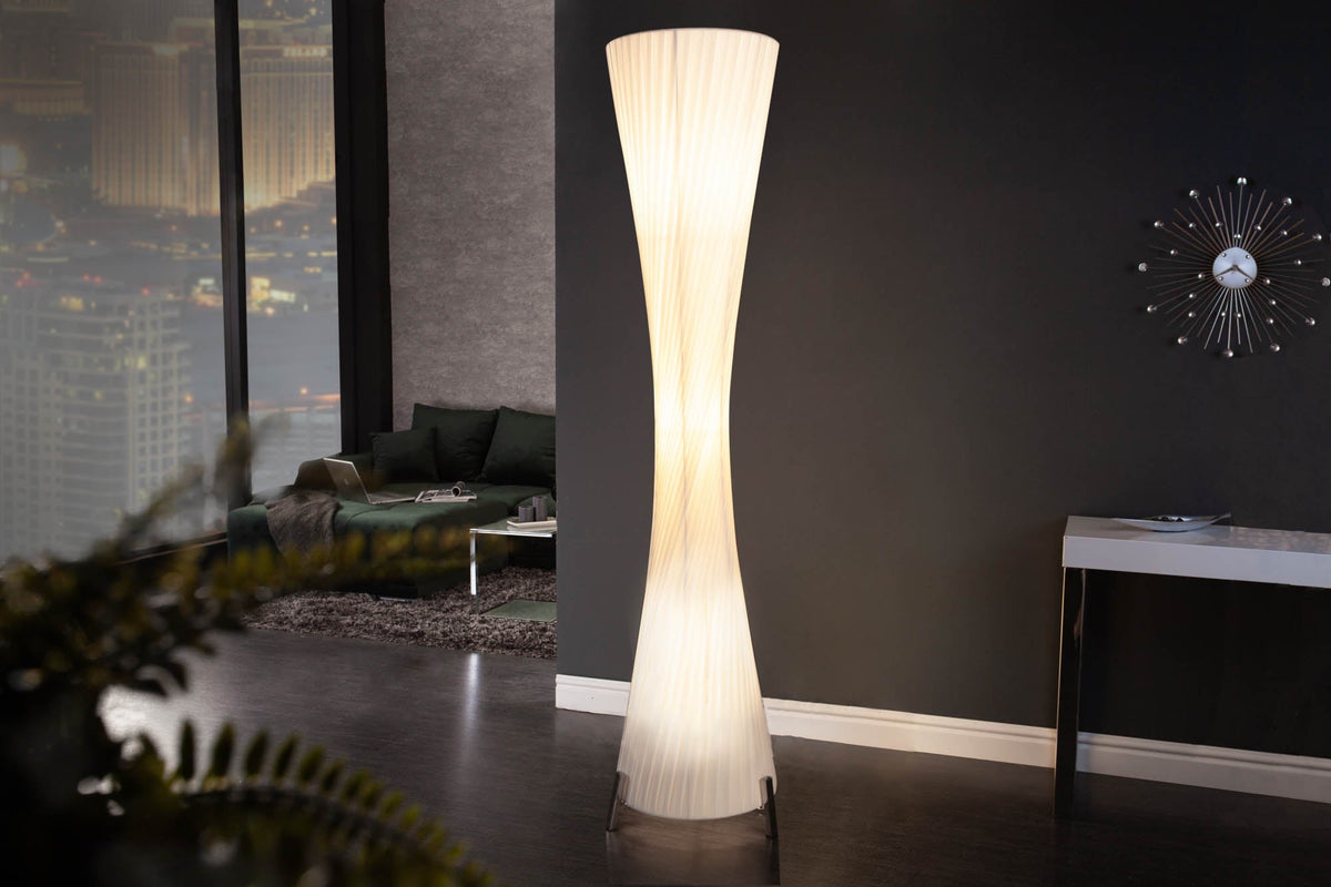 Lampe sur pied design moderne PARIS X 160cm blanche