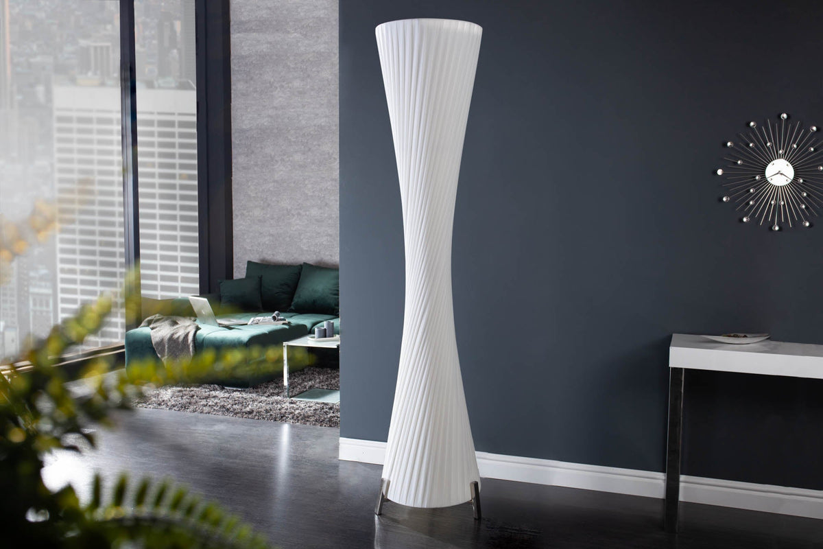 Lampe sur pied design moderne PARIS X 160cm blanche