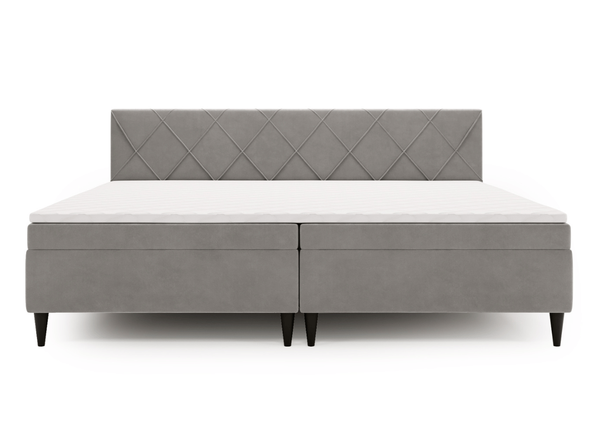 Cama boxspring con somier y sobrecolchón - EMILY