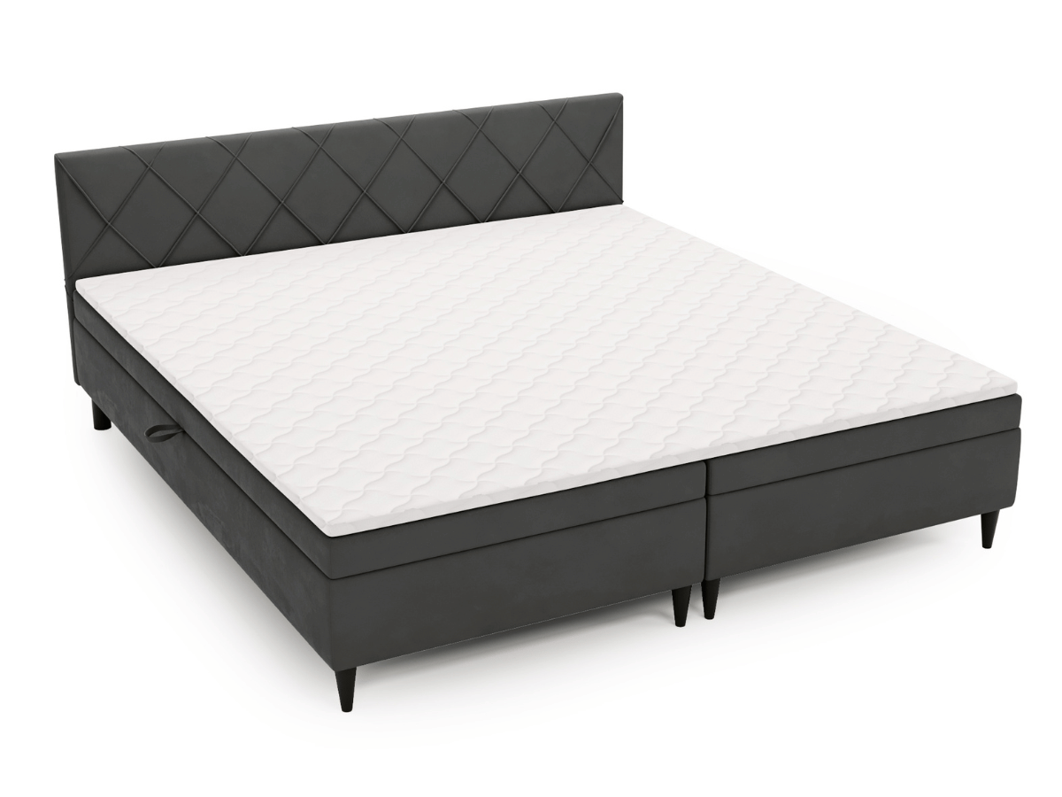 Cama boxspring con somier y sobrecolchón - EMILY