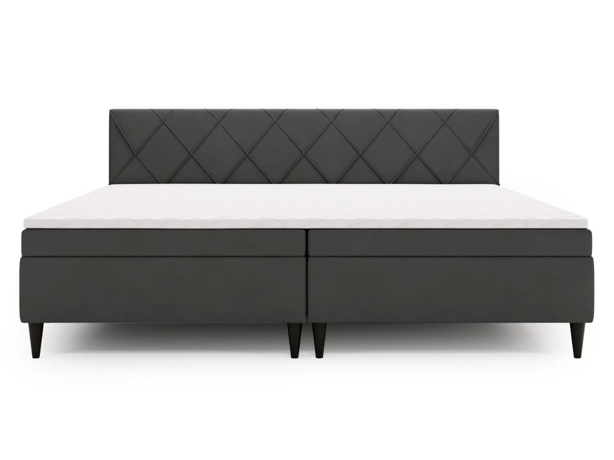 Cama boxspring con somier y sobrecolchón - EMILY