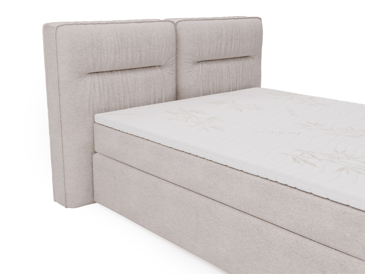 Lit complet lit Boxspring avec sommier matelas et surmatelas - NAVA