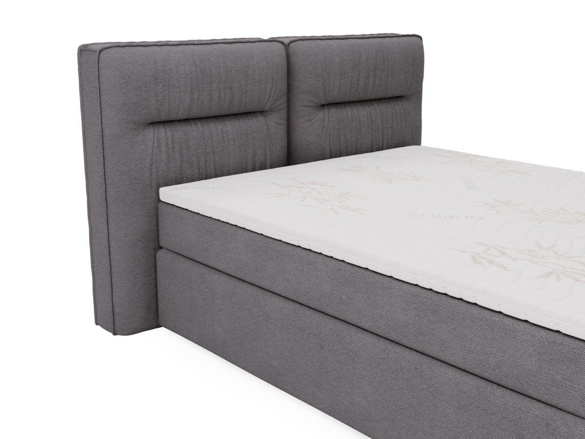 Lit complet lit Boxspring avec sommier matelas et surmatelas - NAVA