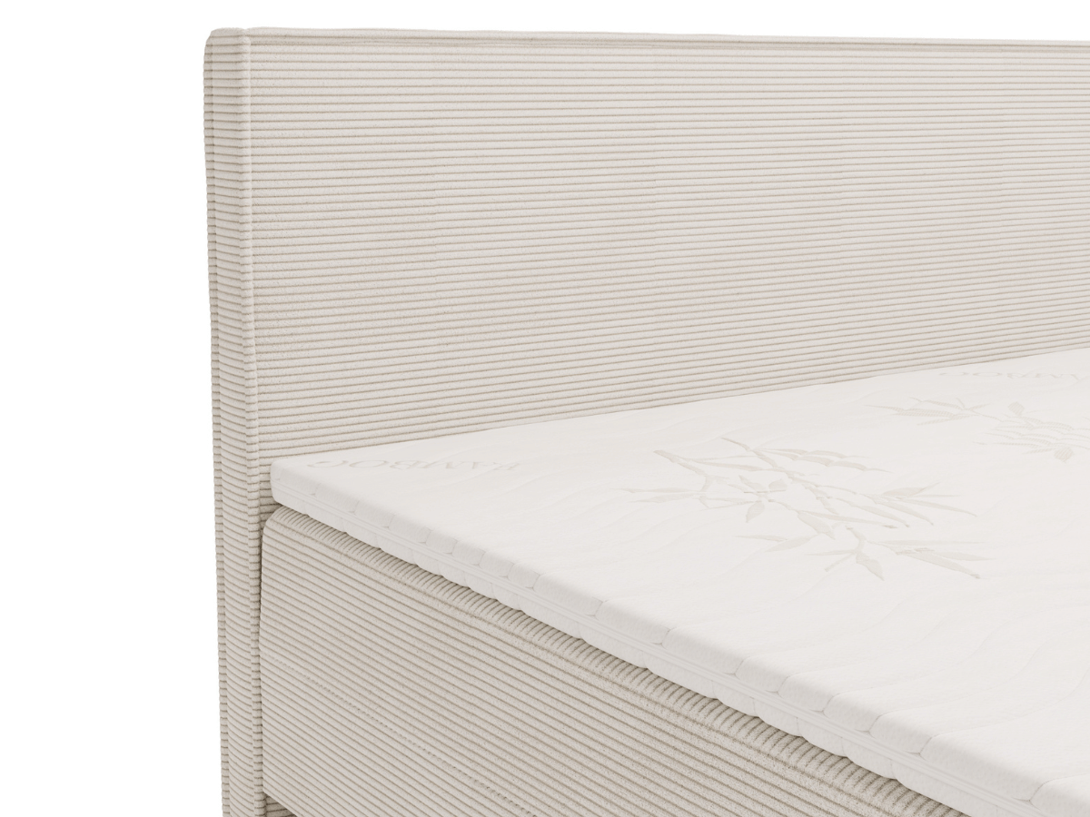 Lit complet lit Boxspring avec sommier matelas et surmatelas - ELSA