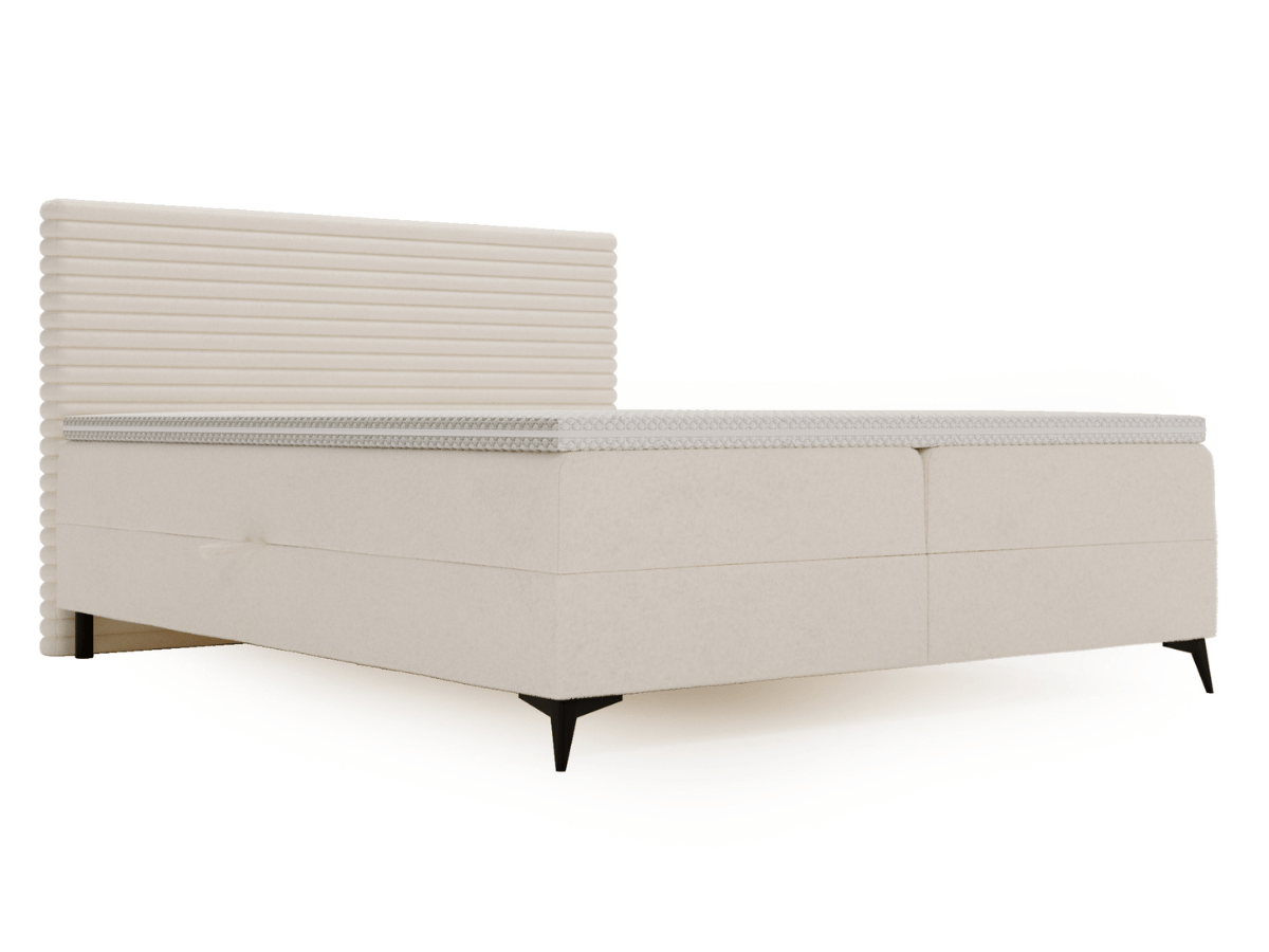 Lit complet lit Boxspring avec sommier matelas et surmatelas - SARA