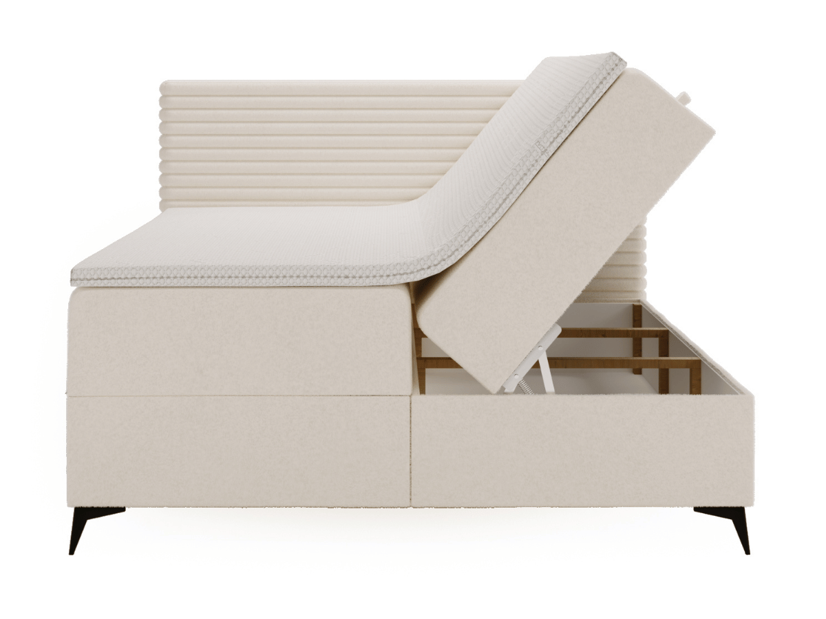 Lit complet lit Boxspring avec sommier matelas et surmatelas - SARA