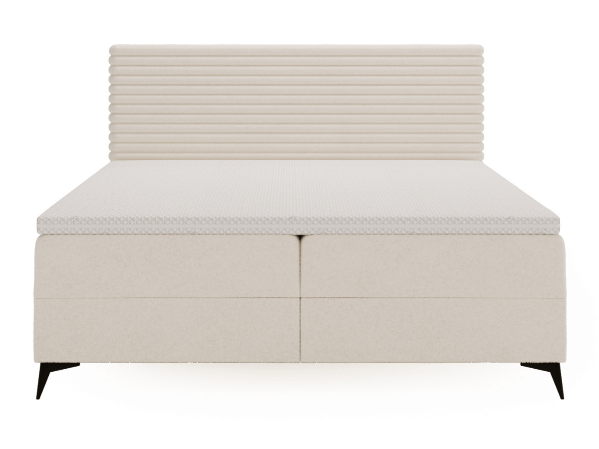 Lit complet lit Boxspring avec sommier matelas et surmatelas - SARA