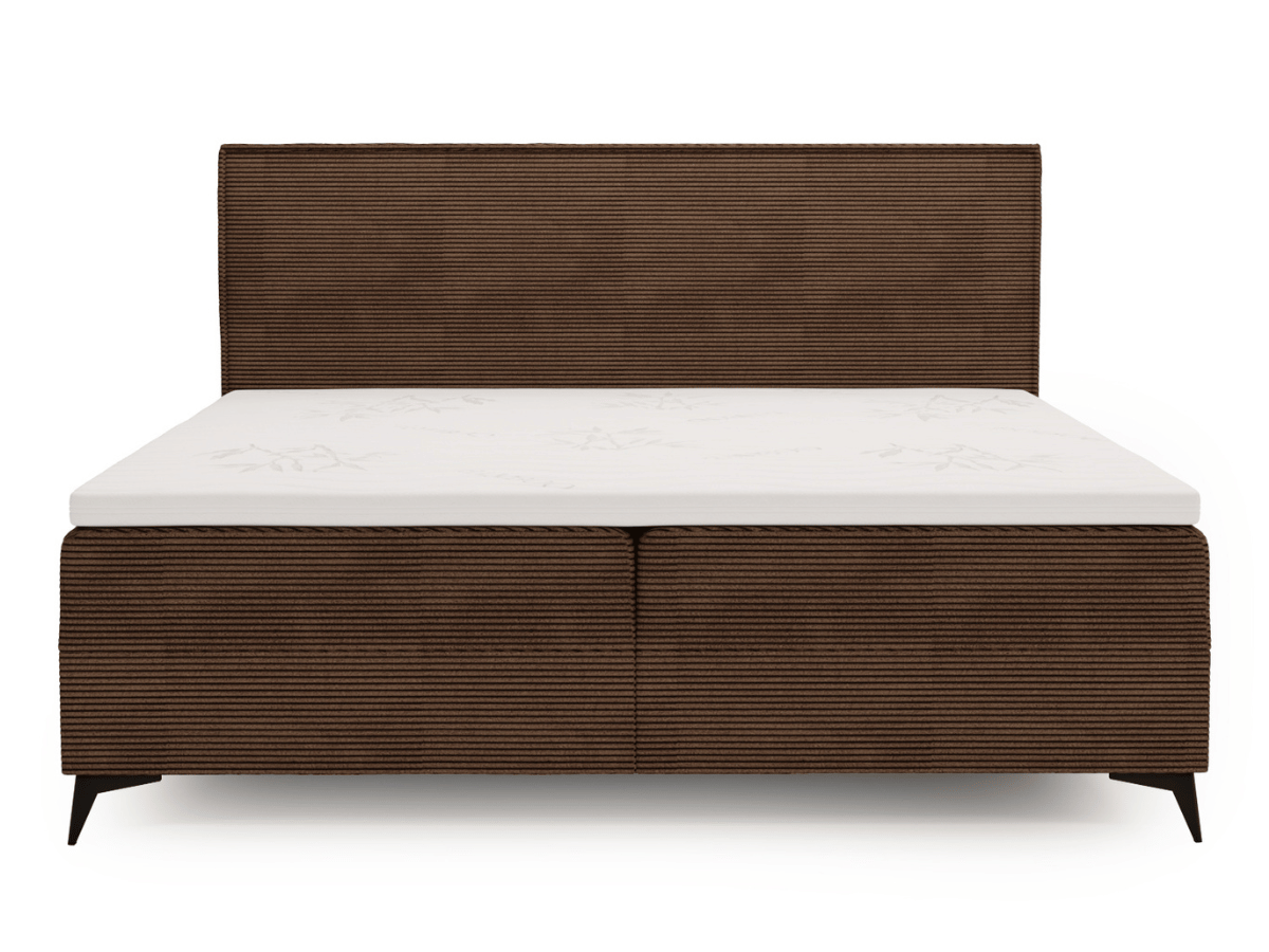 Lit complet lit Boxspring avec sommier matelas et surmatelas - ELSA