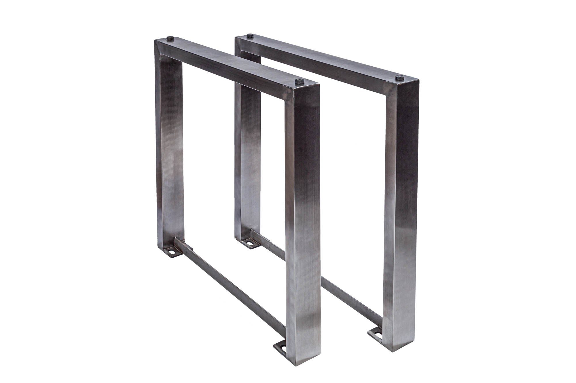 Lot de 2 cadres de table U-FRAME 80 cm pieds de table en acier inoxydable brossé mat table à manger antidérapante
