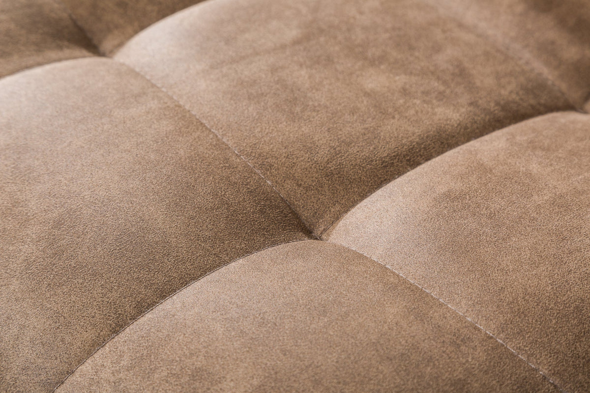 Lot de 2x Chaise cantilever design MIAMI taupe structure métal microfibre antique noir mat