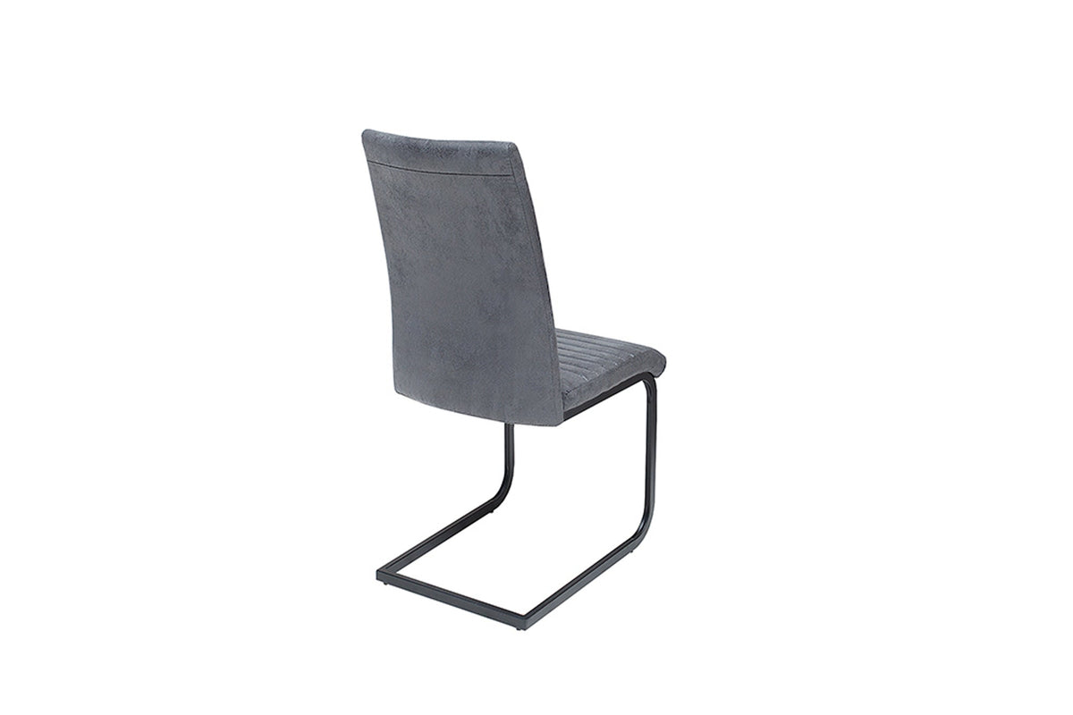 Lot de 2x Chaise cantilever industrielle APARTMENT gris antique avec structure en métal