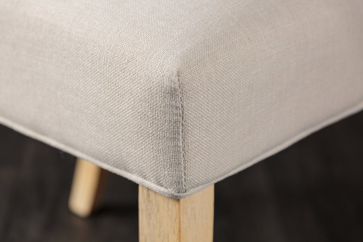 Lot de 2x Chaise élégante CASTLE beige avec rembourrage Chesterfield