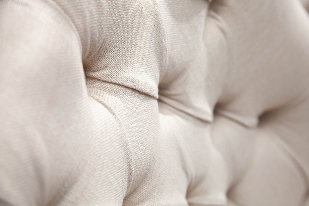 Lot de 2x Chaise élégante CASTLE beige tissu lin style maison de campagne avec poignée de confort
