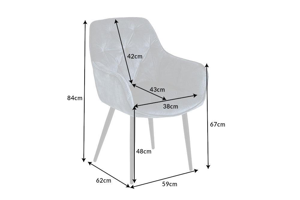 Lot de 2x Design chaise MILANO pétrole velours avec accoudoir surpiqûre décorative rembourrée pieds métalliques noirs