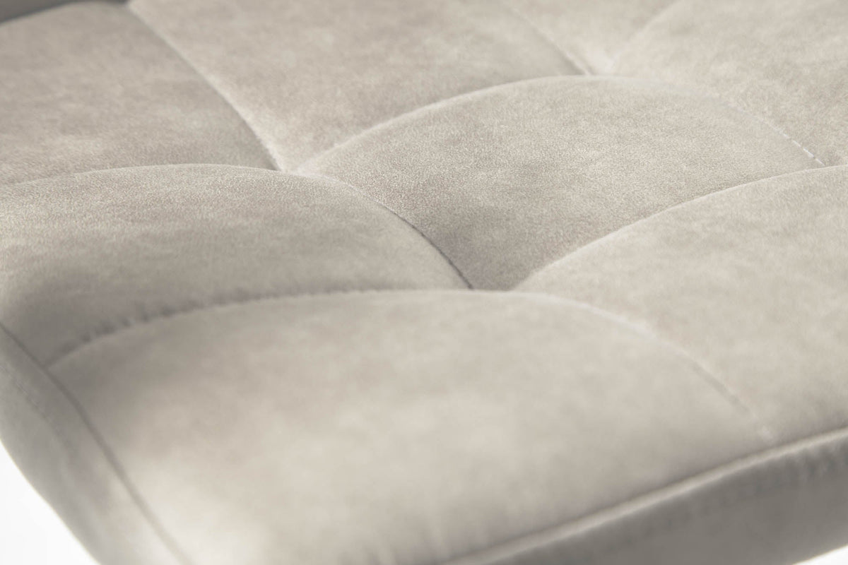 Lot de 2x Retro Design chaise MODENA stone gris avec surpiqûre décorative