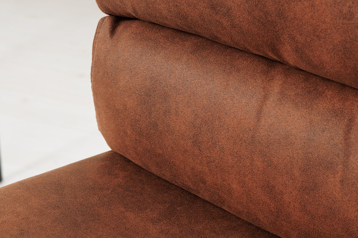 Lot de 2x Tabouret de bar réglable en hauteur COMFORT marron antique microfibre rotatif avec dossier métal noir