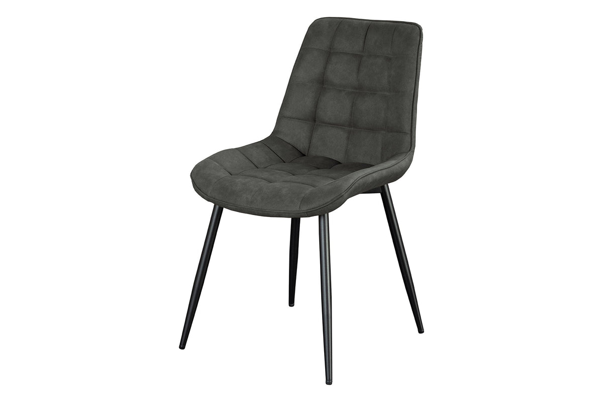 Lot de 4x Chaise design ROADSTAR grise pieds métalliques noirs
