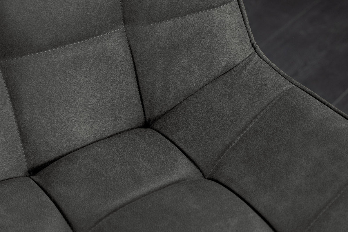 Lot de 4x Chaise design ROADSTAR grise pieds métalliques noirs