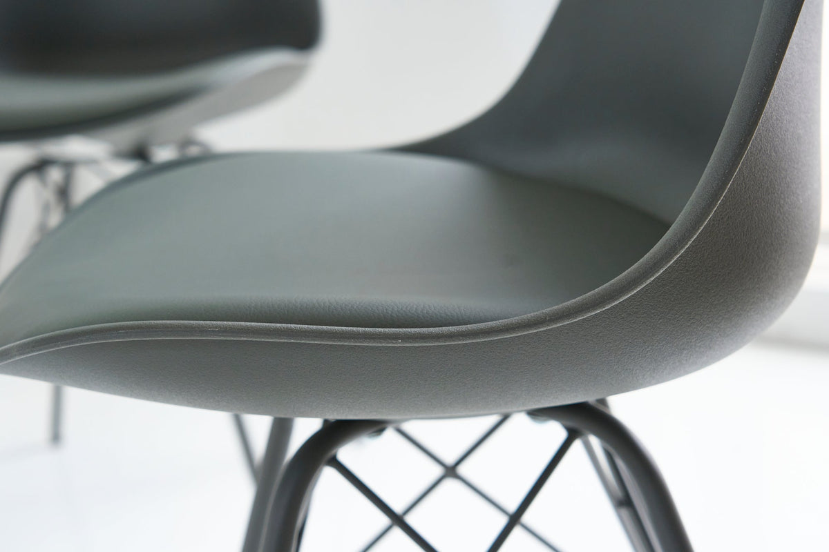 Lot de 4x Chaise rétro SCANDINAVIA MEISTERSTÜCK gris