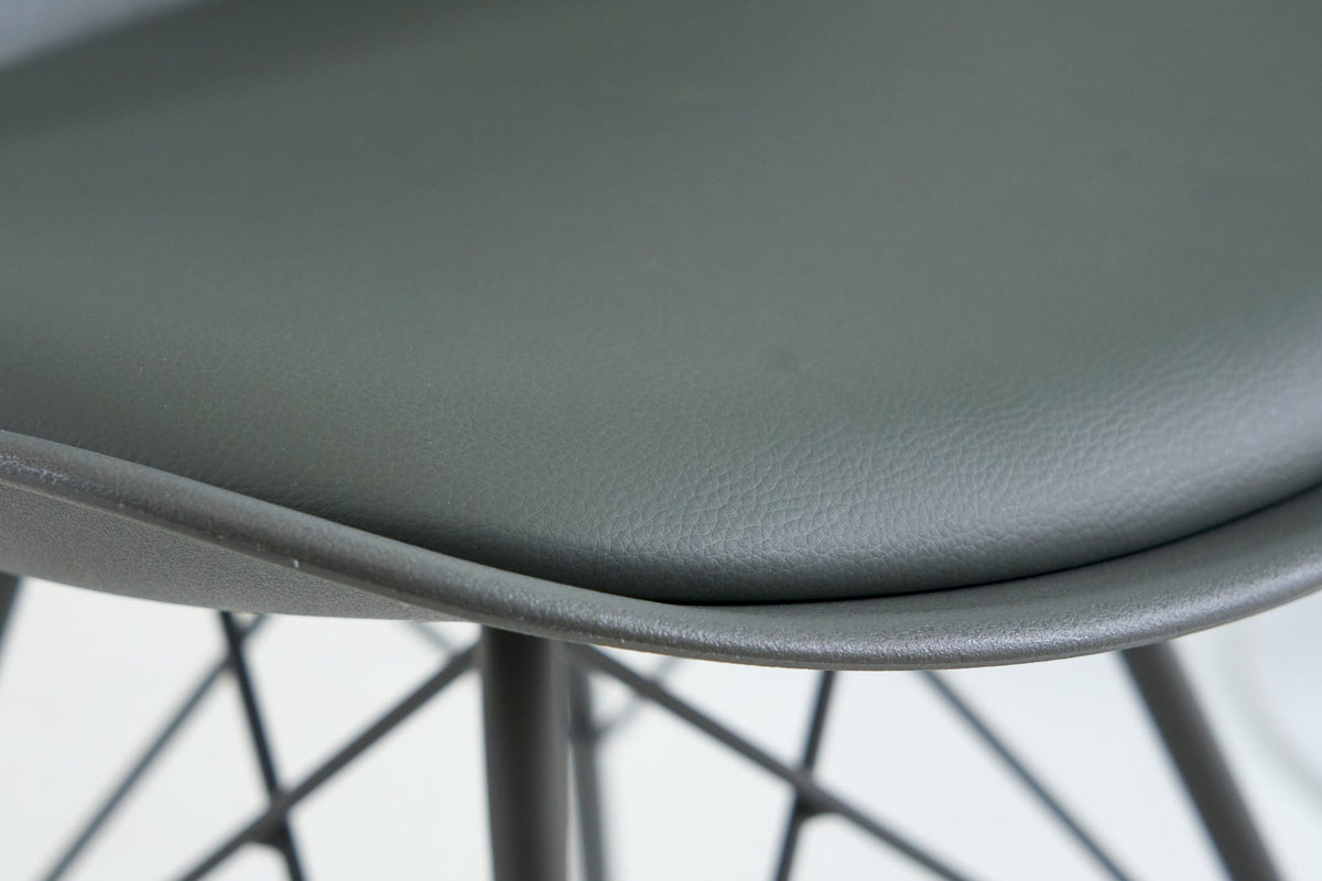 Lot de 4x Chaise rétro SCANDINAVIA MEISTERSTÜCK gris