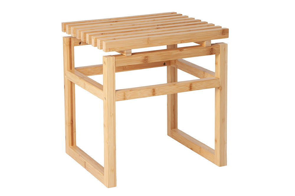 Lot de 4x Tabouret design LAGOON SPA 40cm bambou tabouret de bain