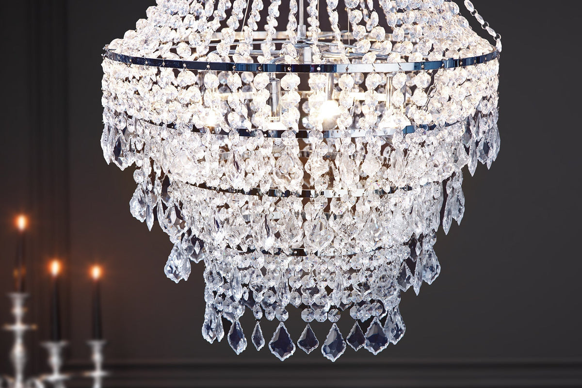 Lustre extravagant ROYAL XL 105cm lampe suspendue baroque