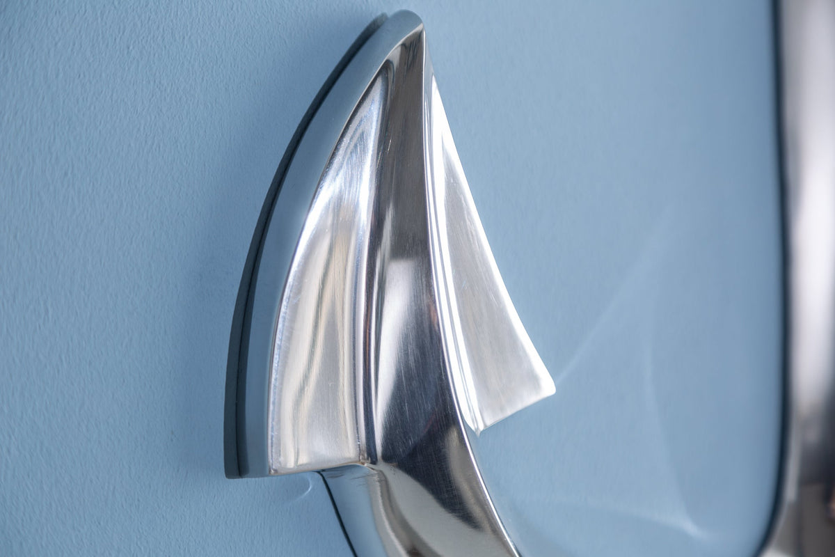Maritime Wanddekoration SEVEN SEAS 70cm silber 3D Anker